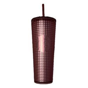 Starbucks Gridded Blue/ Teal Venti 24 oz Cold Cup Tumbler